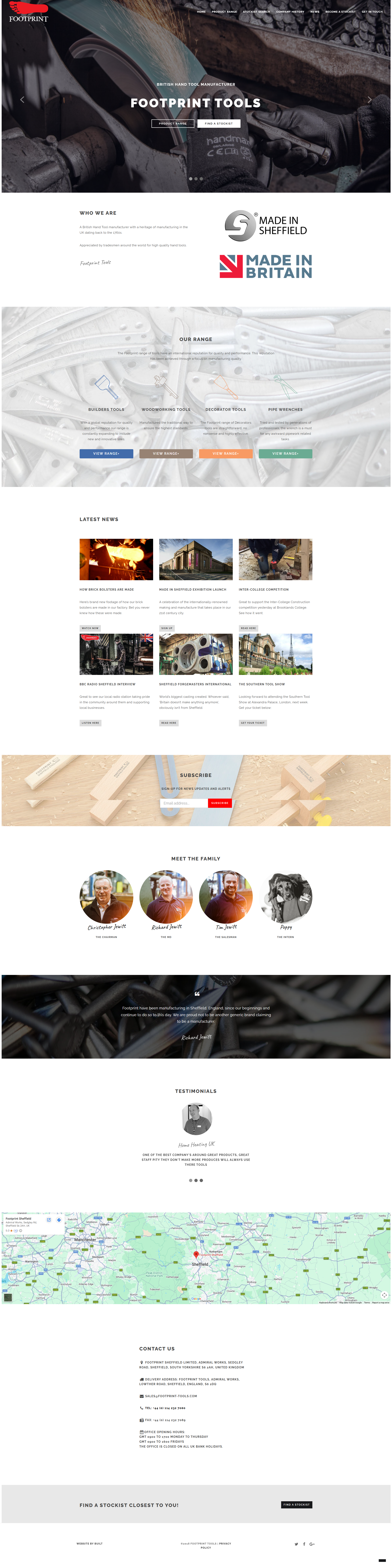 Footprint Tools — Old Website Design