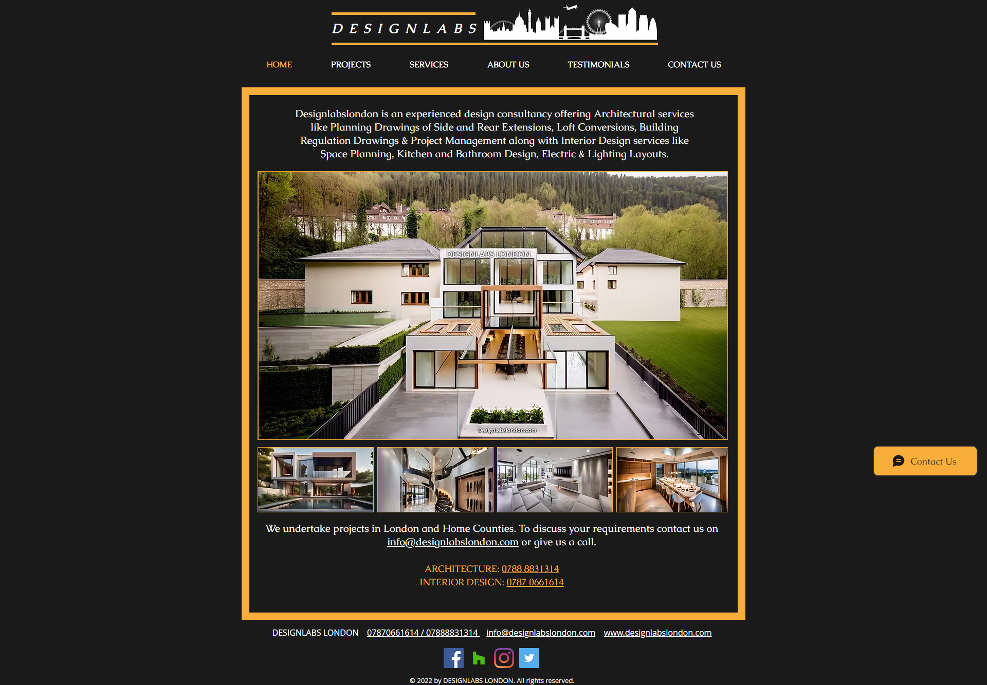 Architectural Practice — Old Website Design
