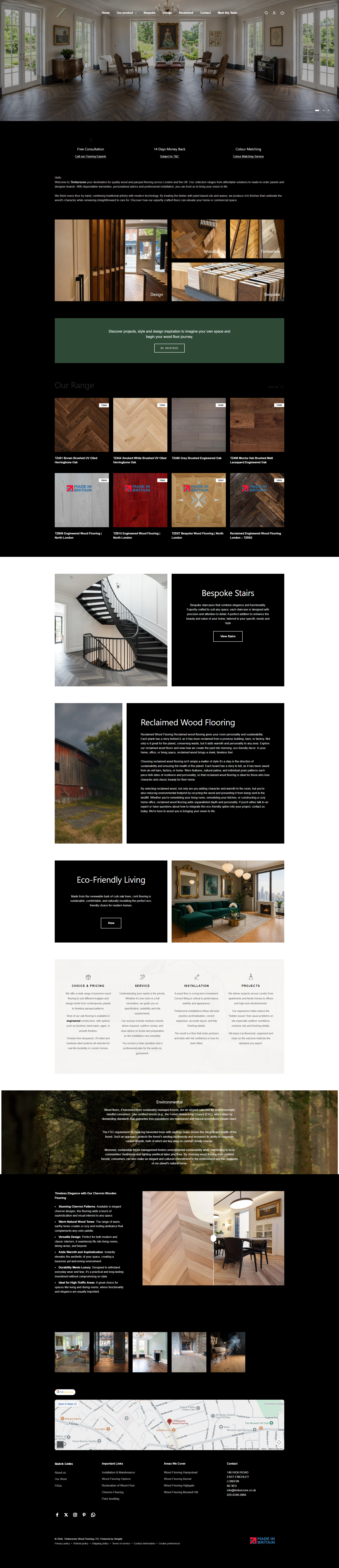 Timberzone existing homepage before the redesign concept